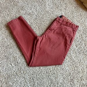 J. Crew Men’s Driggs Fit Chinos, Burnt Red, size 30x30